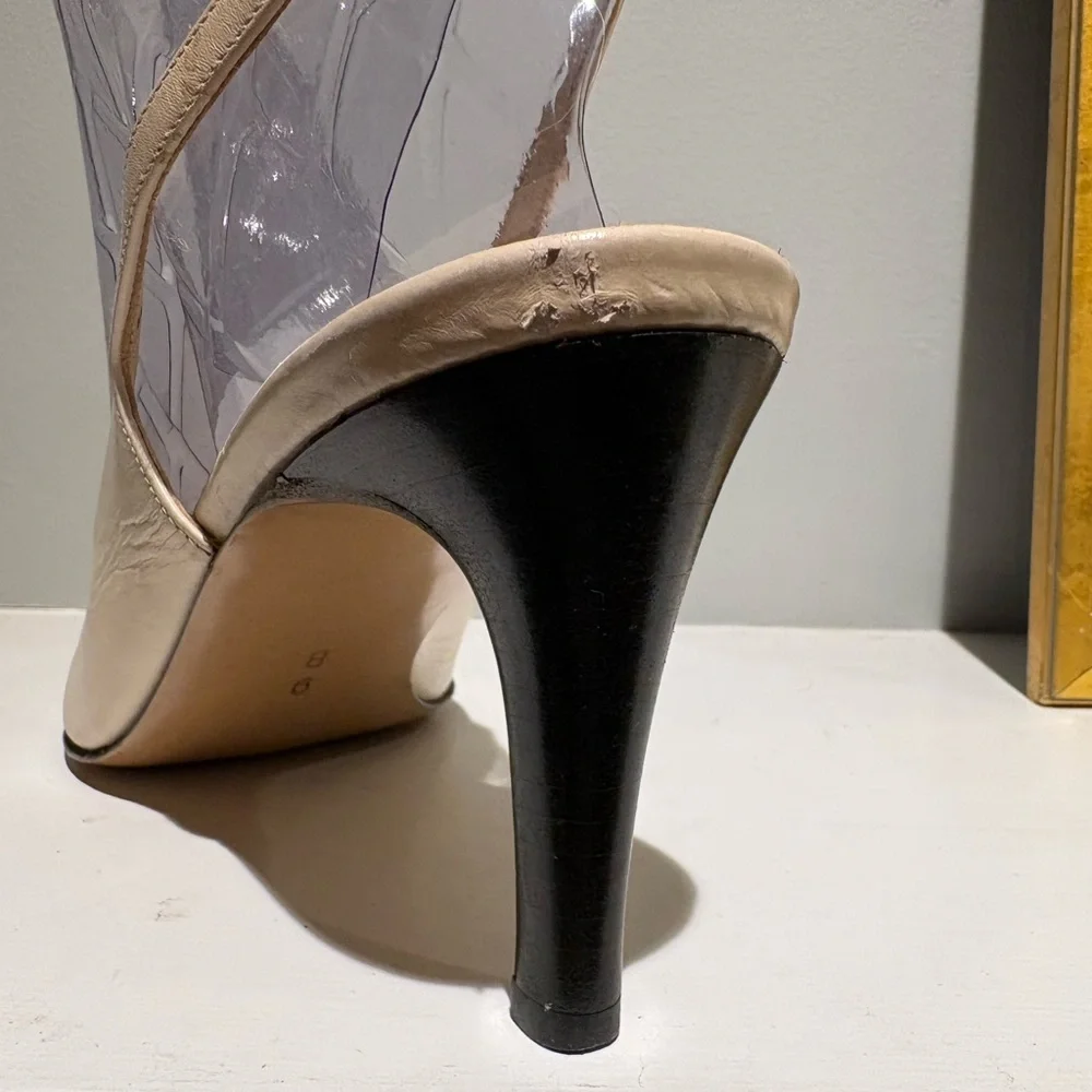 Cole Haan Cream Slingback Heels - Picture 6 of 15